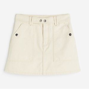 H&M NWT Belted Canvas Cargo Skirt | Size 14